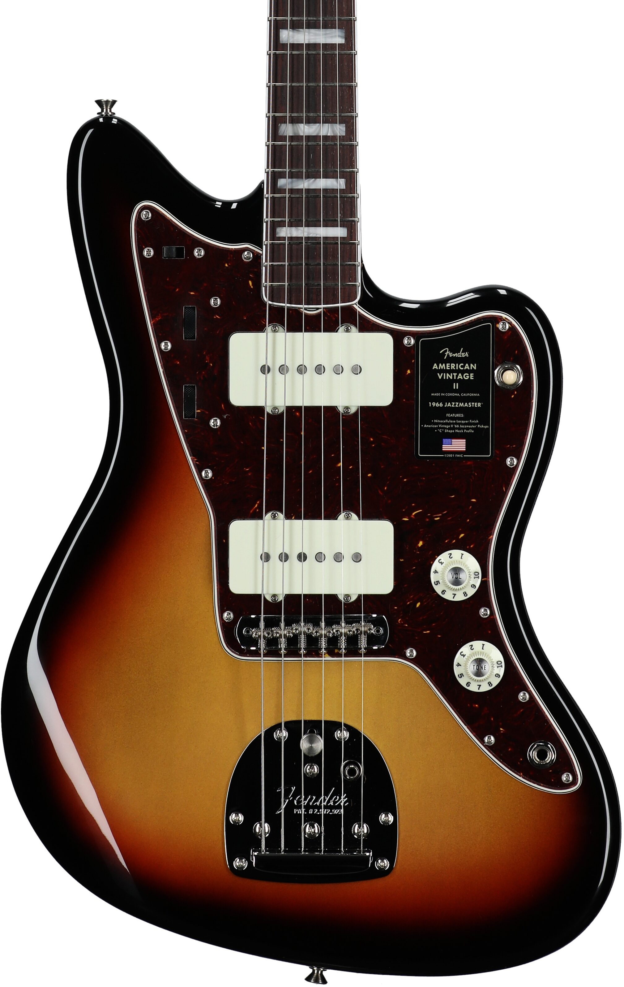 Fender American Vintage II 1966 Jazzmaster Electric Guitar, Rosewood Fingerboard (with Case) 1 Fender American Vintage II 1966 Jazzmaster Electric Guitar, Rosewood Fingerboard (with Case)
