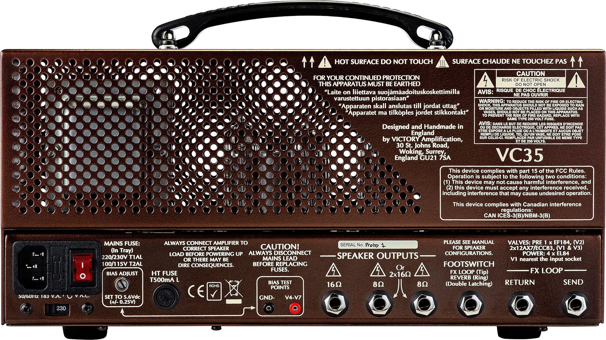 Victory VC35 The Copper Guitar Amplifier Head, Metal Chassis (35 Watts) 2 Victory VC35 The Copper Guitar Amplifier Head, Metal Chassis (35 Watts)