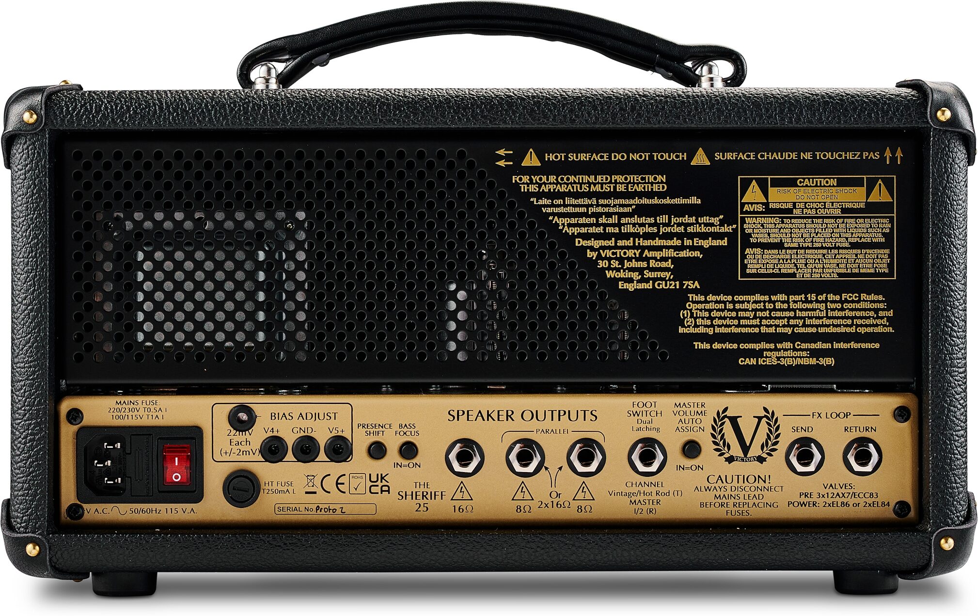 Victory Sheriff 25 Guitar Amplifier Head, Wooden Sleeve (25 Watts) 2 Victory Sheriff 25 Guitar Amplifier Head, Wooden Sleeve (25 Watts)