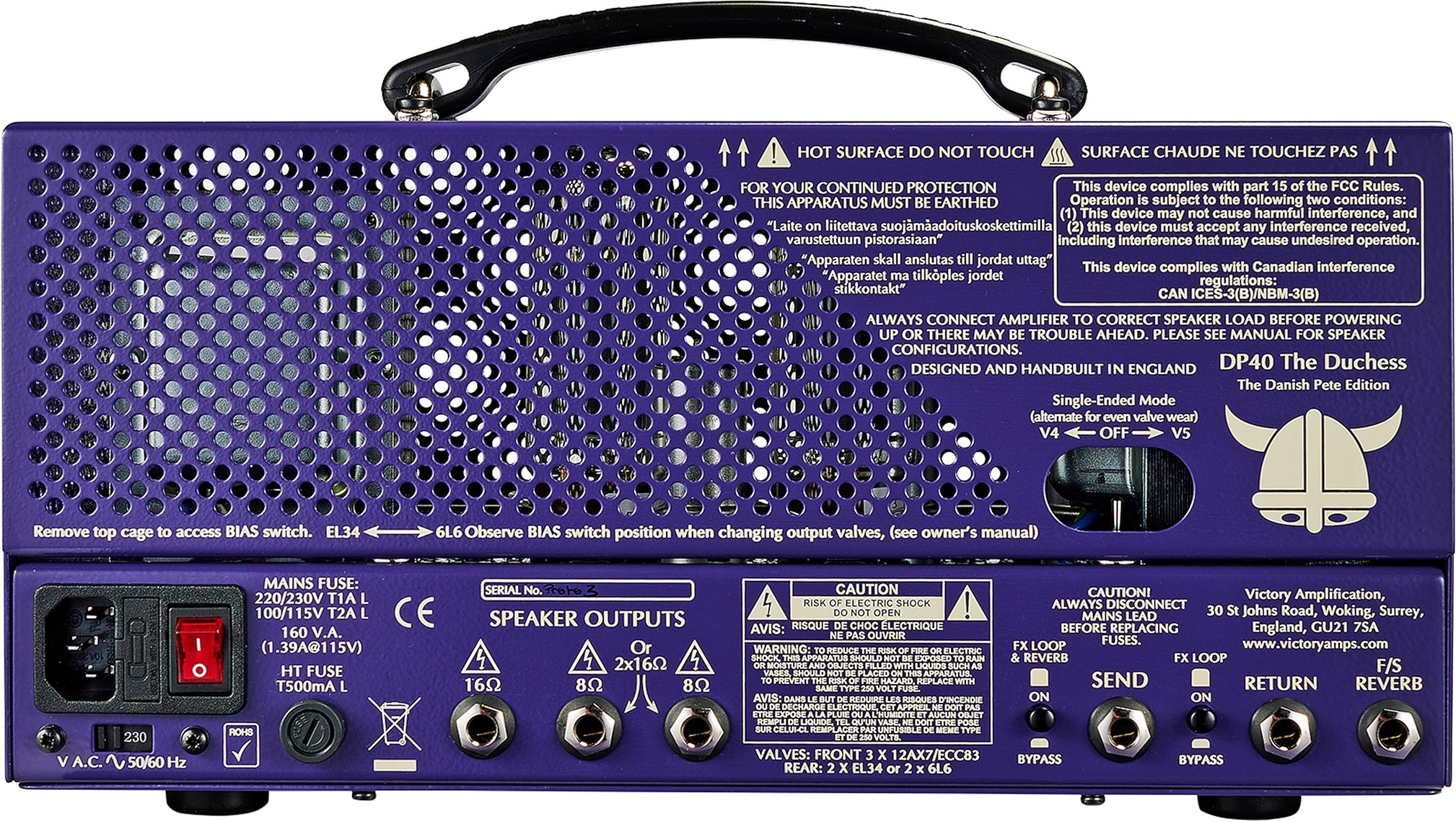 Victory DP40 Danish Pete Signature Duchess 40 Guitar Amplifier Head (40 Watts) 2 Victory DP40 Danish Pete Signature Duchess 40 Guitar Amplifier Head (40 Watts)