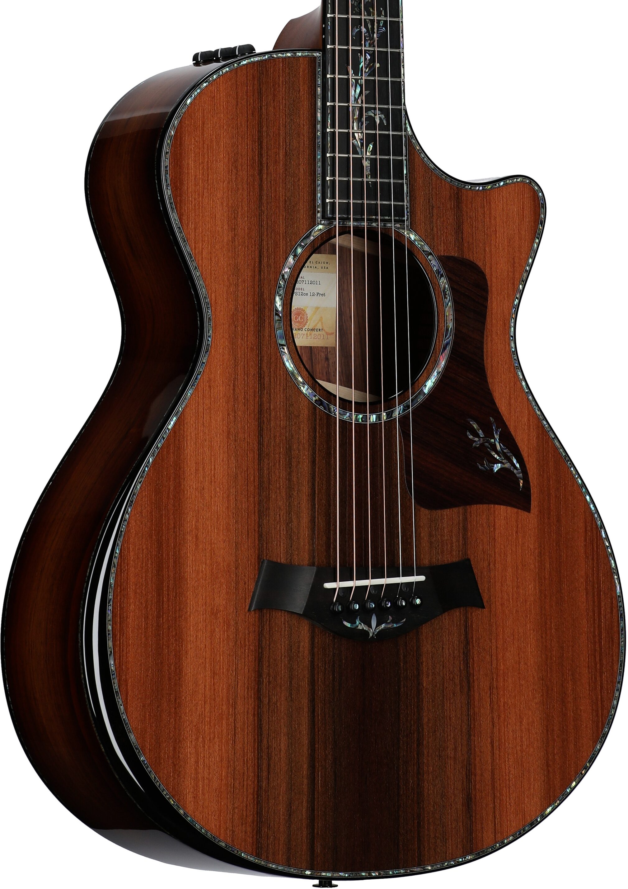 Taylor PS12ce 12-Fret V-Class Acoustic-Electric Guitar (with Case) 1 Taylor PS12ce 12-Fret V-Class Acoustic-Electric Guitar (with Case)