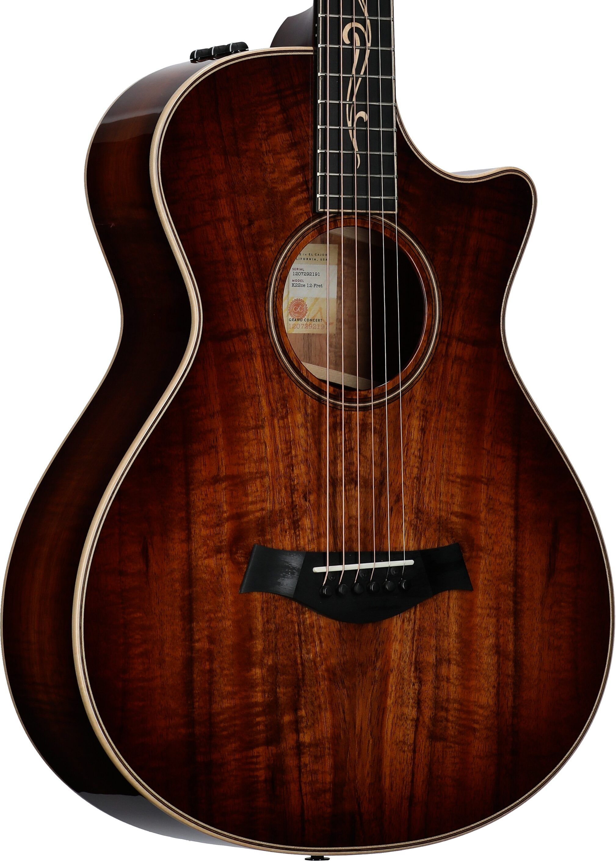 Taylor K22ce 12-Fret V-Class Grand Concert Acoustic-Electric Guitar (with Case) 1 Taylor K22ce 12-Fret V-Class Grand Concert Acoustic-Electric Guitar (with Case)