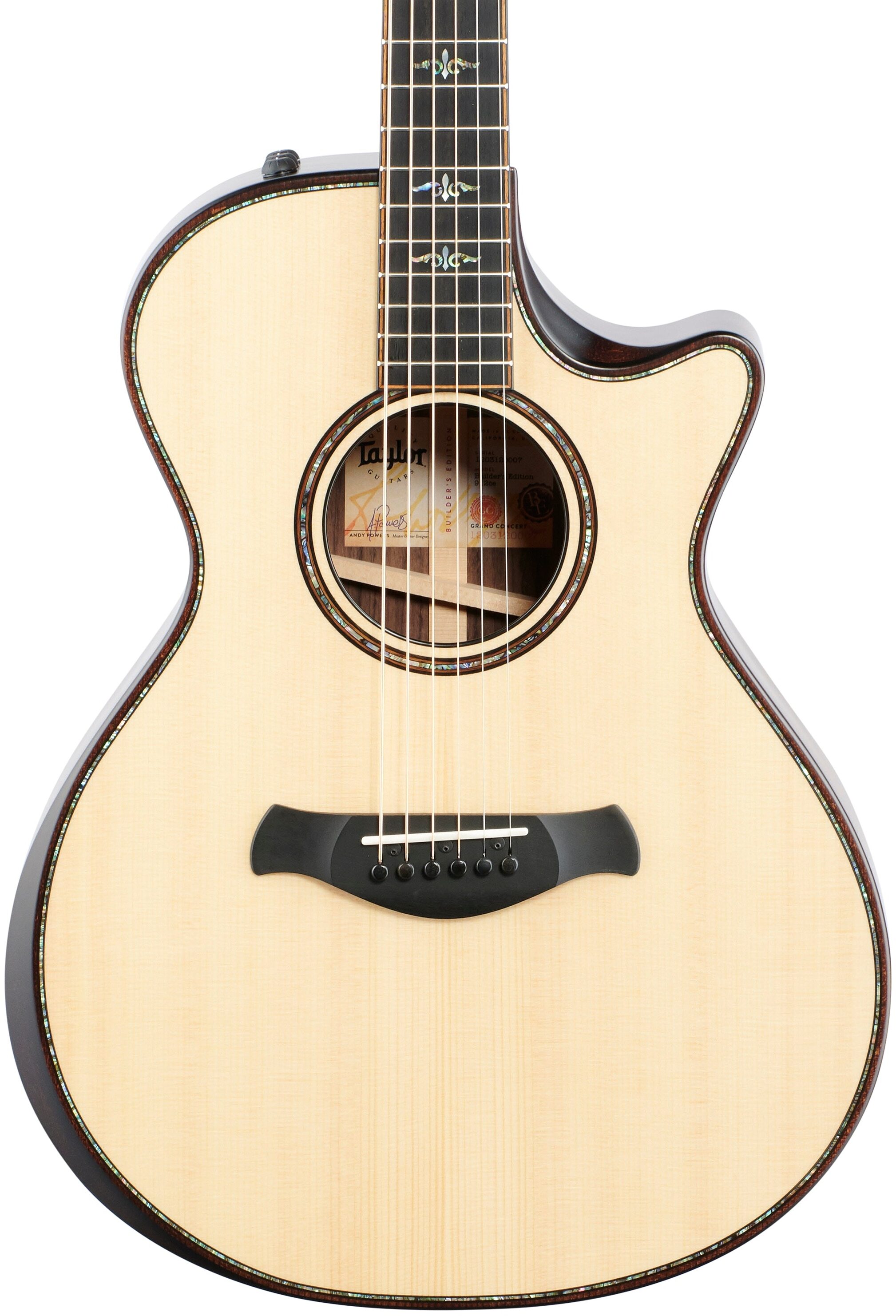 Taylor Builder's Edition 912ce Grand Concert Cutaway Acoustic-Electric Guitar 1 Taylor Builder's Edition 912ce Grand Concert Cutaway Acoustic-Electric Guitar