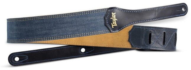 Taylor Blue Denim Guitar Strap 1 Taylor Blue Denim Guitar Strap