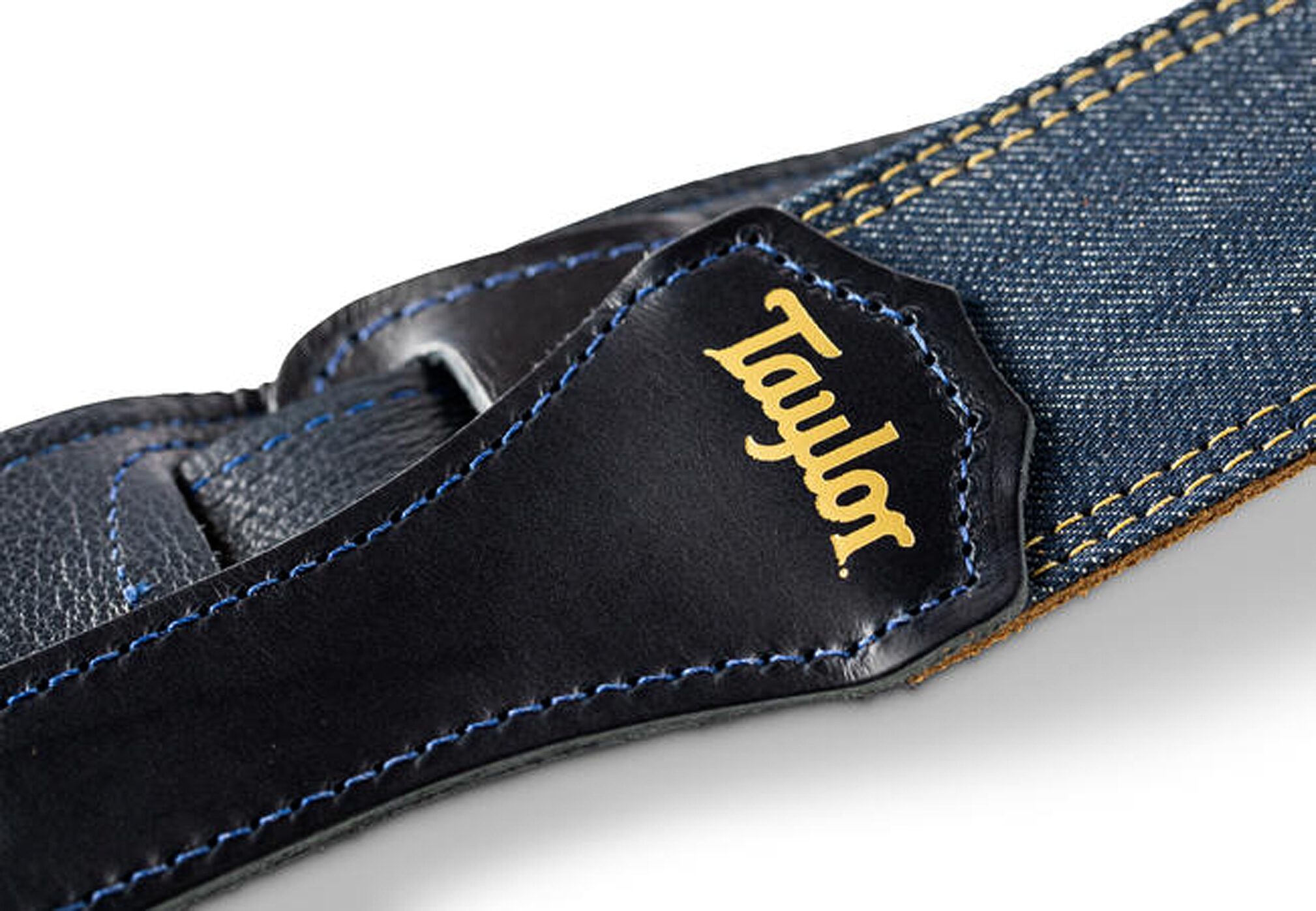 Taylor Blue Denim Guitar Strap 2 Taylor Blue Denim Guitar Strap