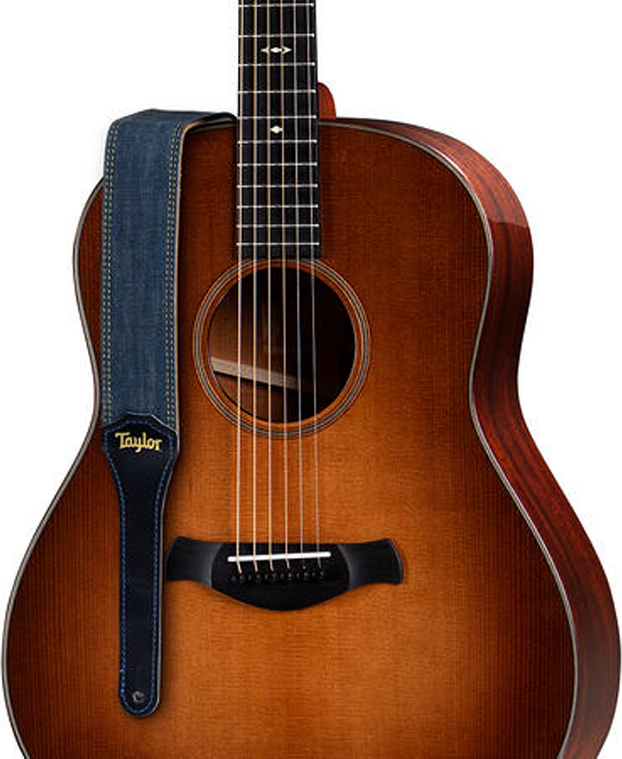 Taylor Blue Denim Guitar Strap 8 Taylor Blue Denim Guitar Strap