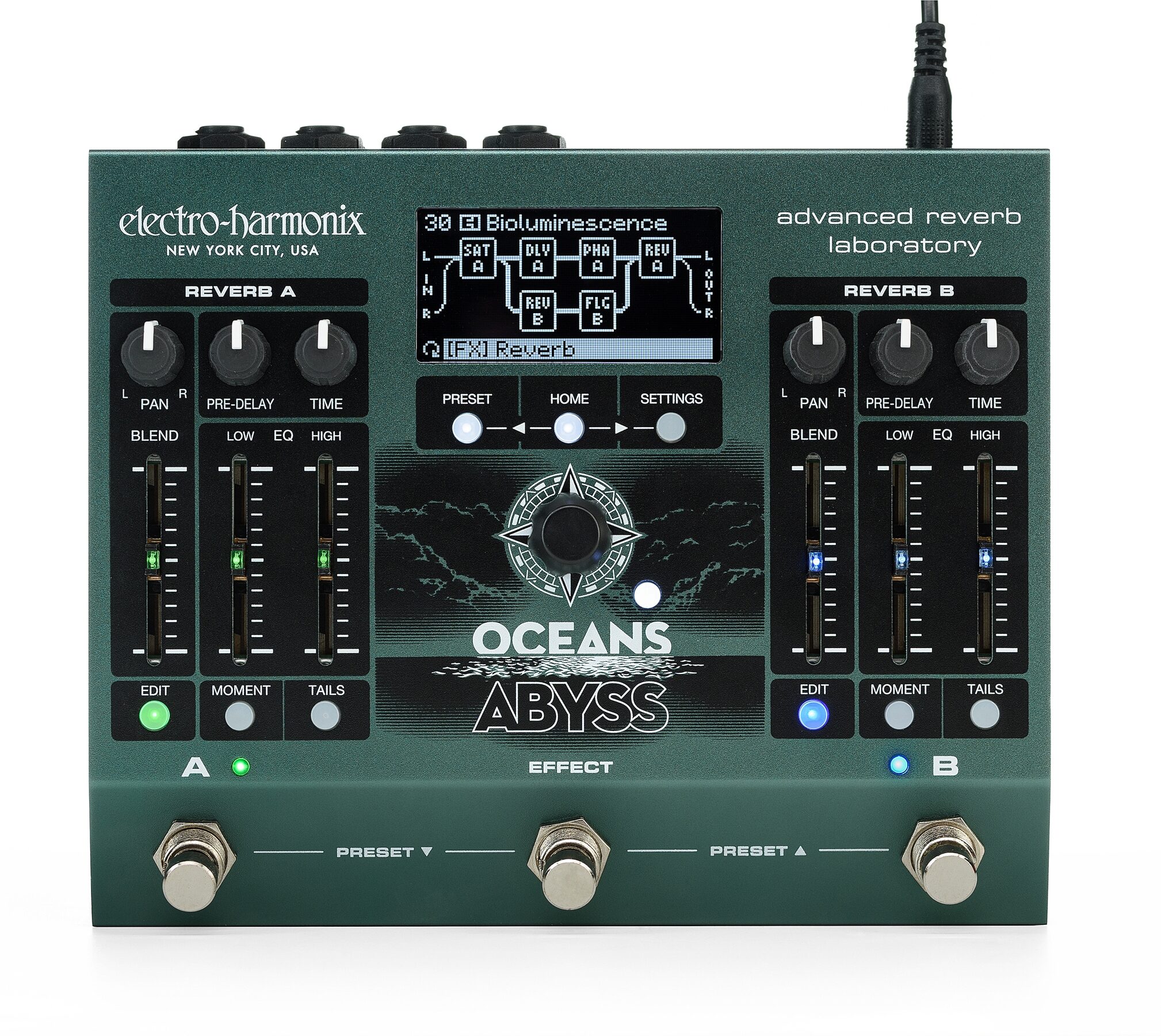 Electro-Harmonix Oceans Abyss Advanced Reverb Lab Pedal