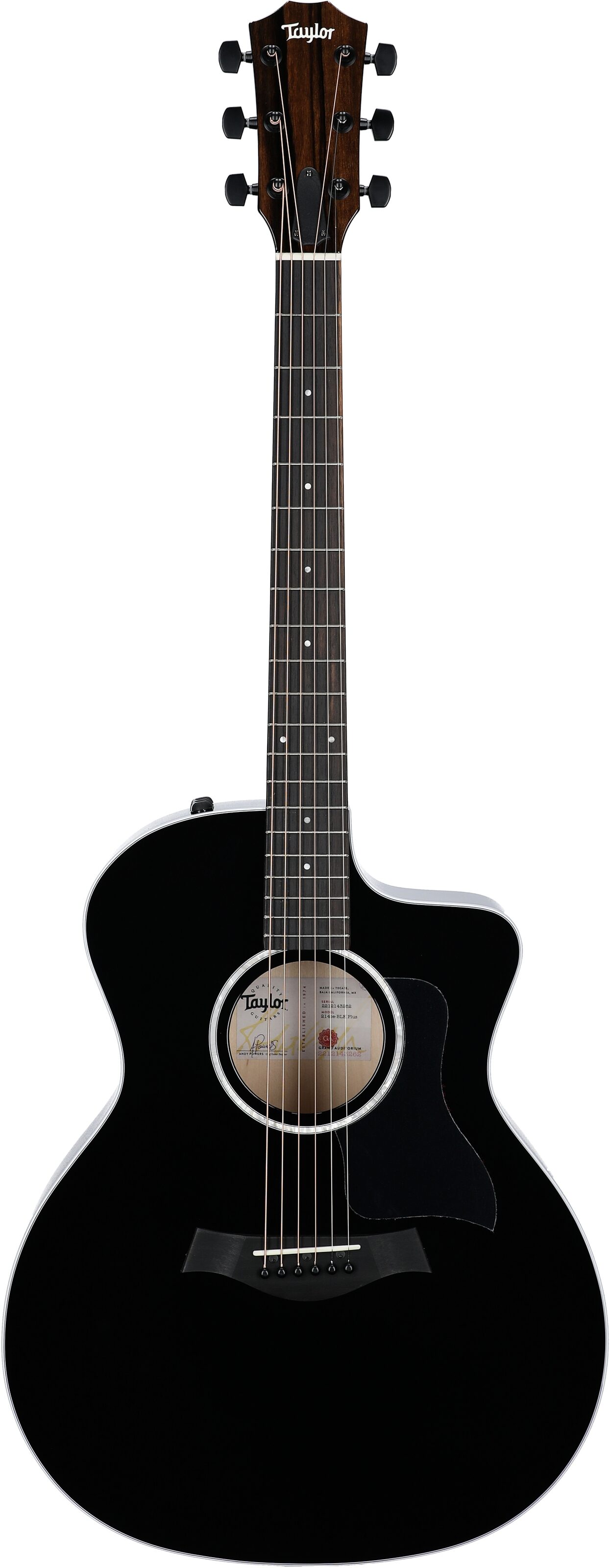 Taylor 214ce Plus Grand Auditorium Acoustic-Electric Guitar, Black 2 Taylor 214ce Plus Grand Auditorium Acoustic-Electric Guitar, Black