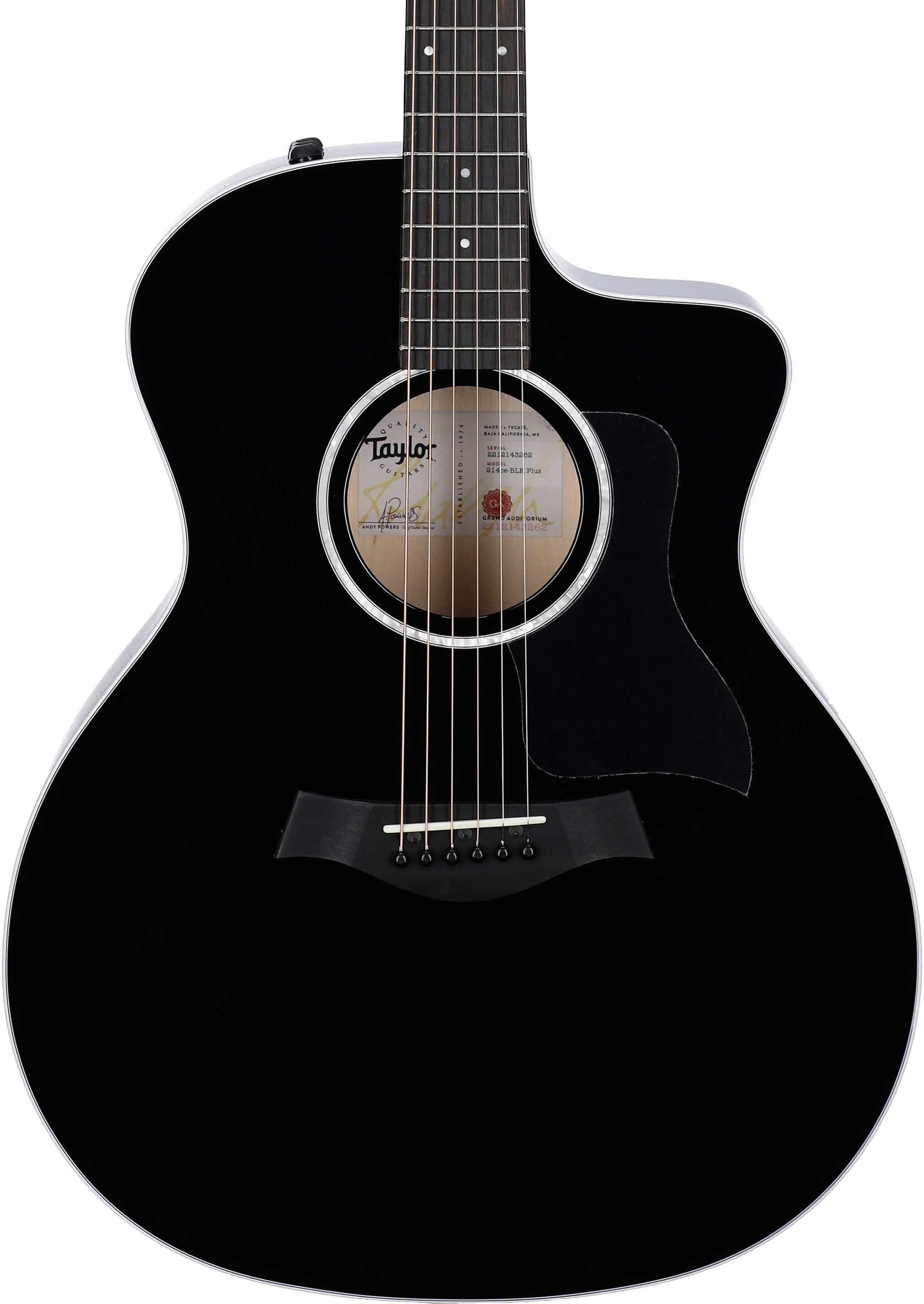 Taylor 214ce Plus Grand Auditorium Acoustic-Electric Guitar, Black 5 Taylor 214ce Plus Grand Auditorium Acoustic-Electric Guitar, Black
