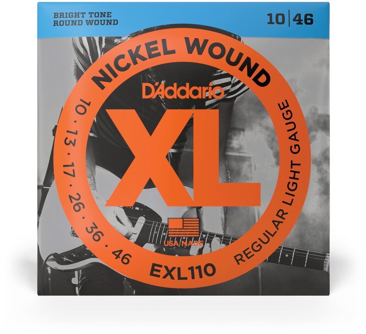 D'Addario EXL110 XL Electric Guitar Strings (Regular Light, 10-46) 2 D'Addario EXL110 XL Electric Guitar Strings (Regular Light, 10-46)