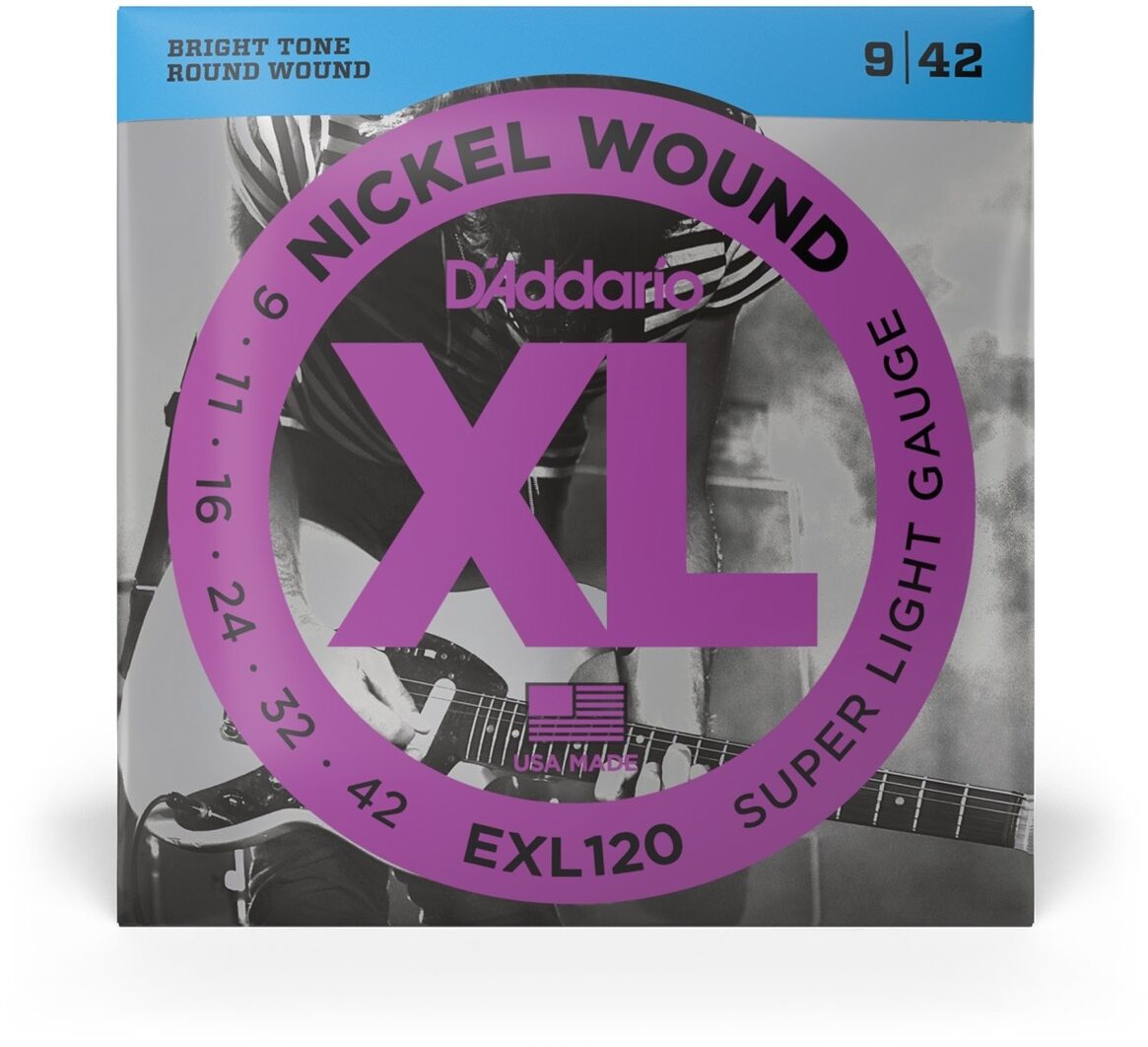D'Addario EXL120 Electric Guitar Strings (Super Light, 9-42)