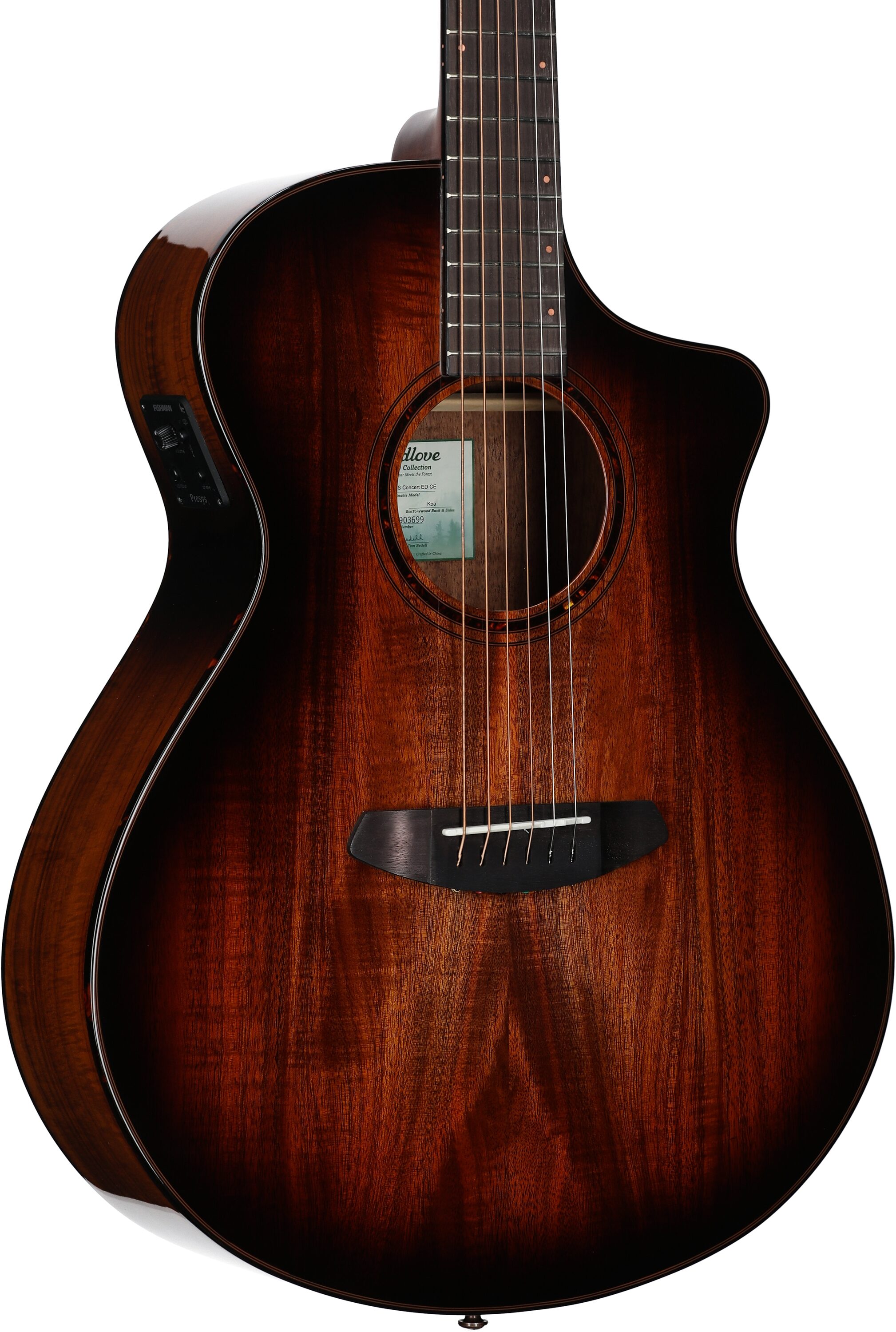 Breedlove ECO Pursuit Exotic S Concert CE Koa Edgeburst Acoustic-Electric Guitar 1 Breedlove ECO Pursuit Exotic S Concert CE Koa Edgeburst Acoustic-Electric Guitar